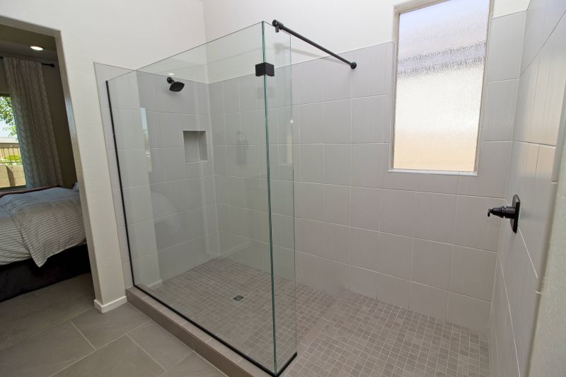 Contemporary Shower with Large Tiles